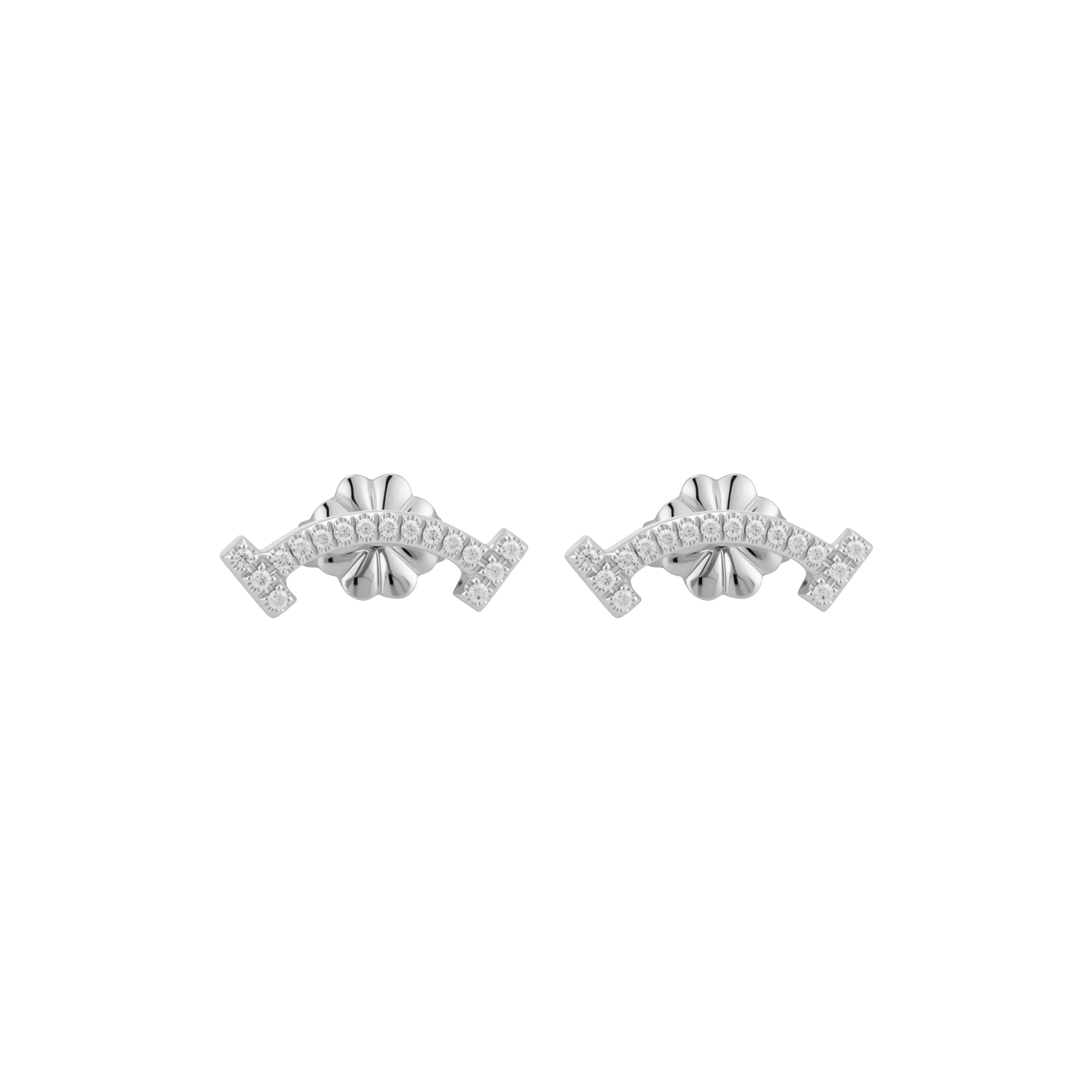 TIFFANY & CO. 18K White Gold Stud Earrings Women's