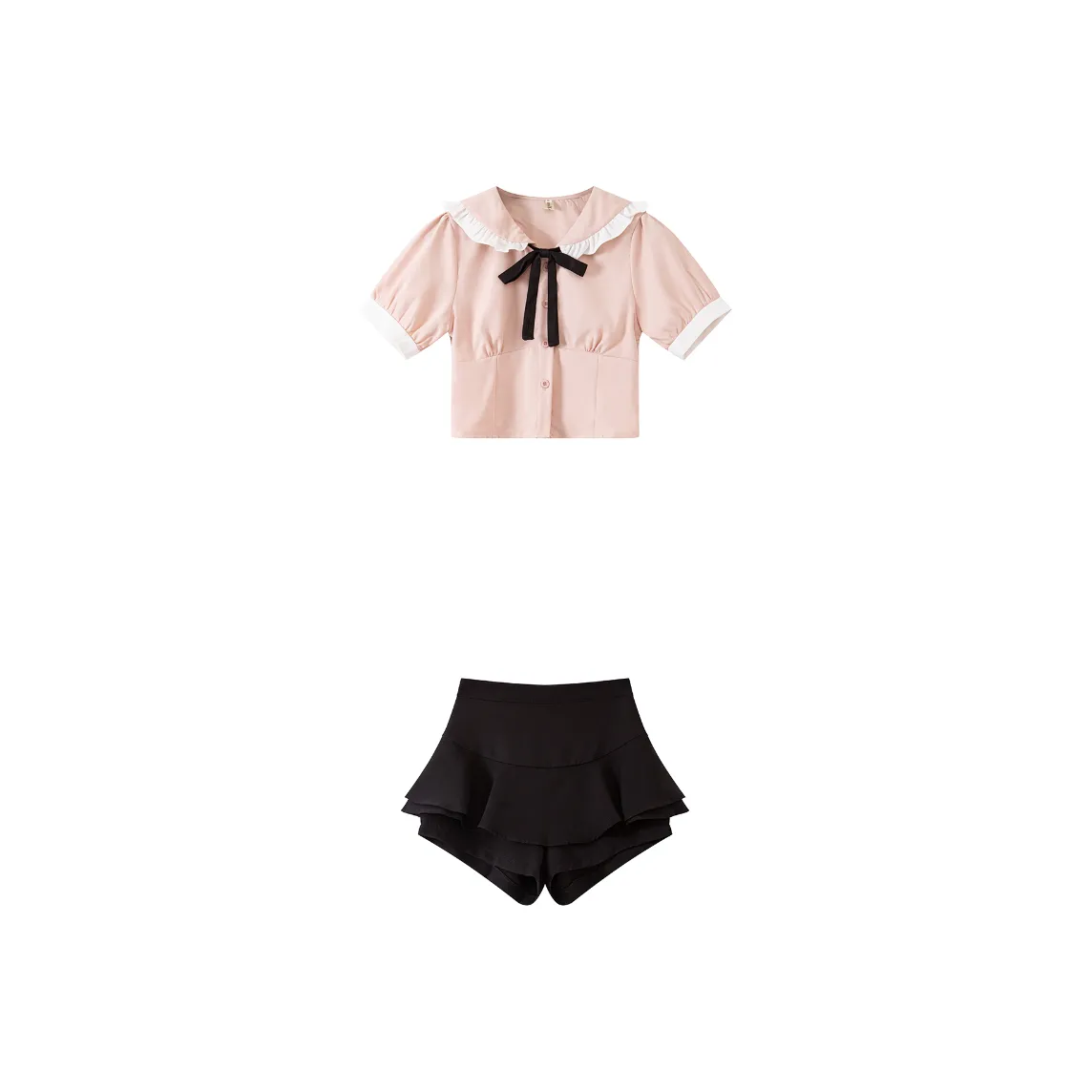 ETSE Одежда Наборы Розовая Рубашка + Бант + Платье «рыбий хвост» Женская Униформа