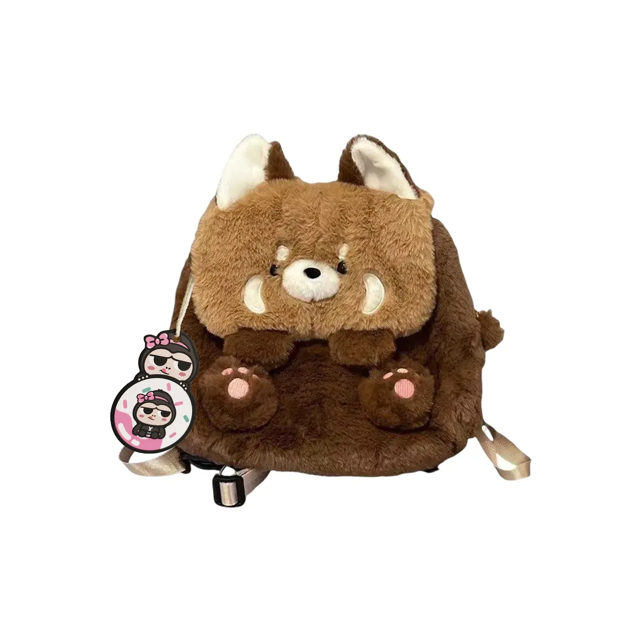 ADOONGA Velour Backpack Regular Women's Brown