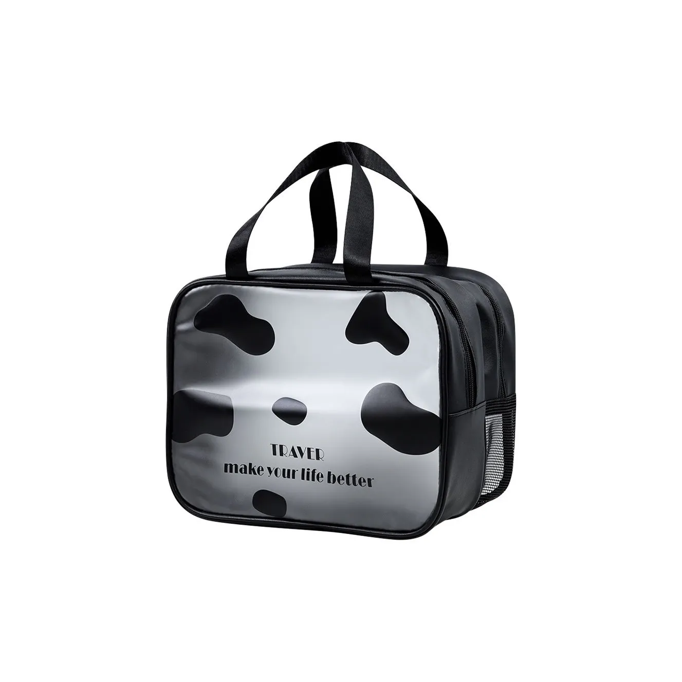 Boniu ПВХ Поливинилхлорид Путешествие Сумка для хранения Женская Черная