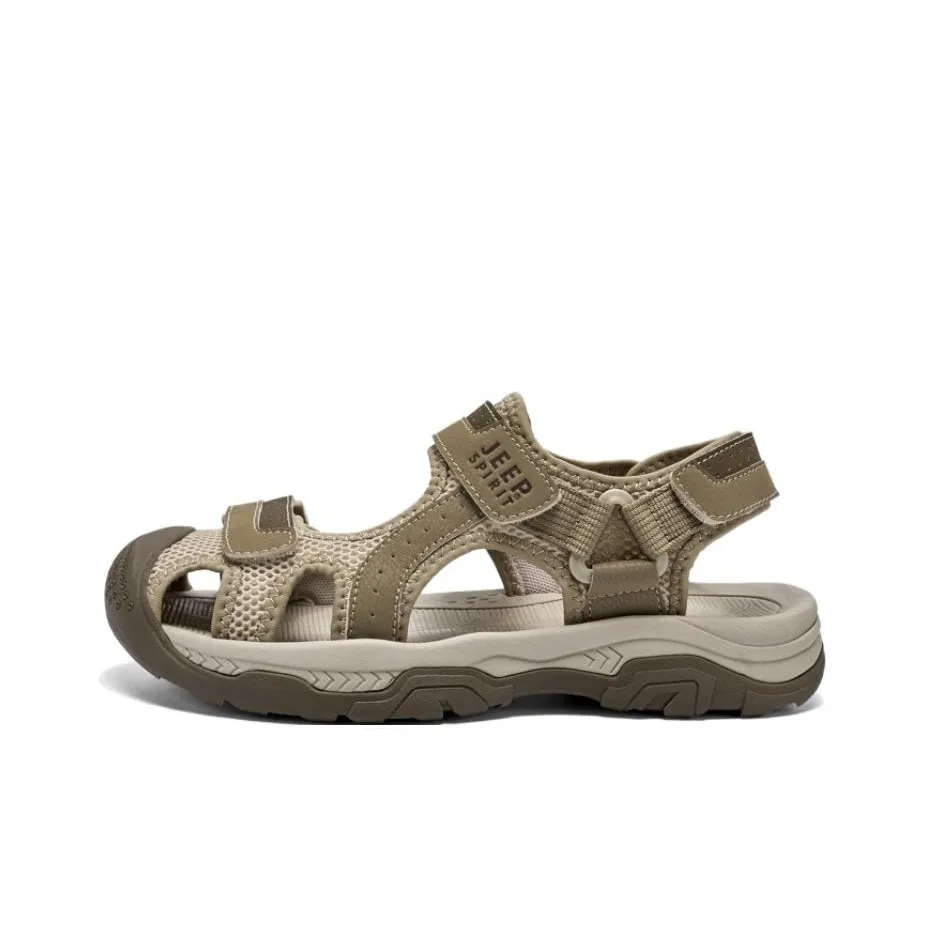 JEEP SPIRIT Outdoor Trail Running Beach Sandals Men's Sandstone