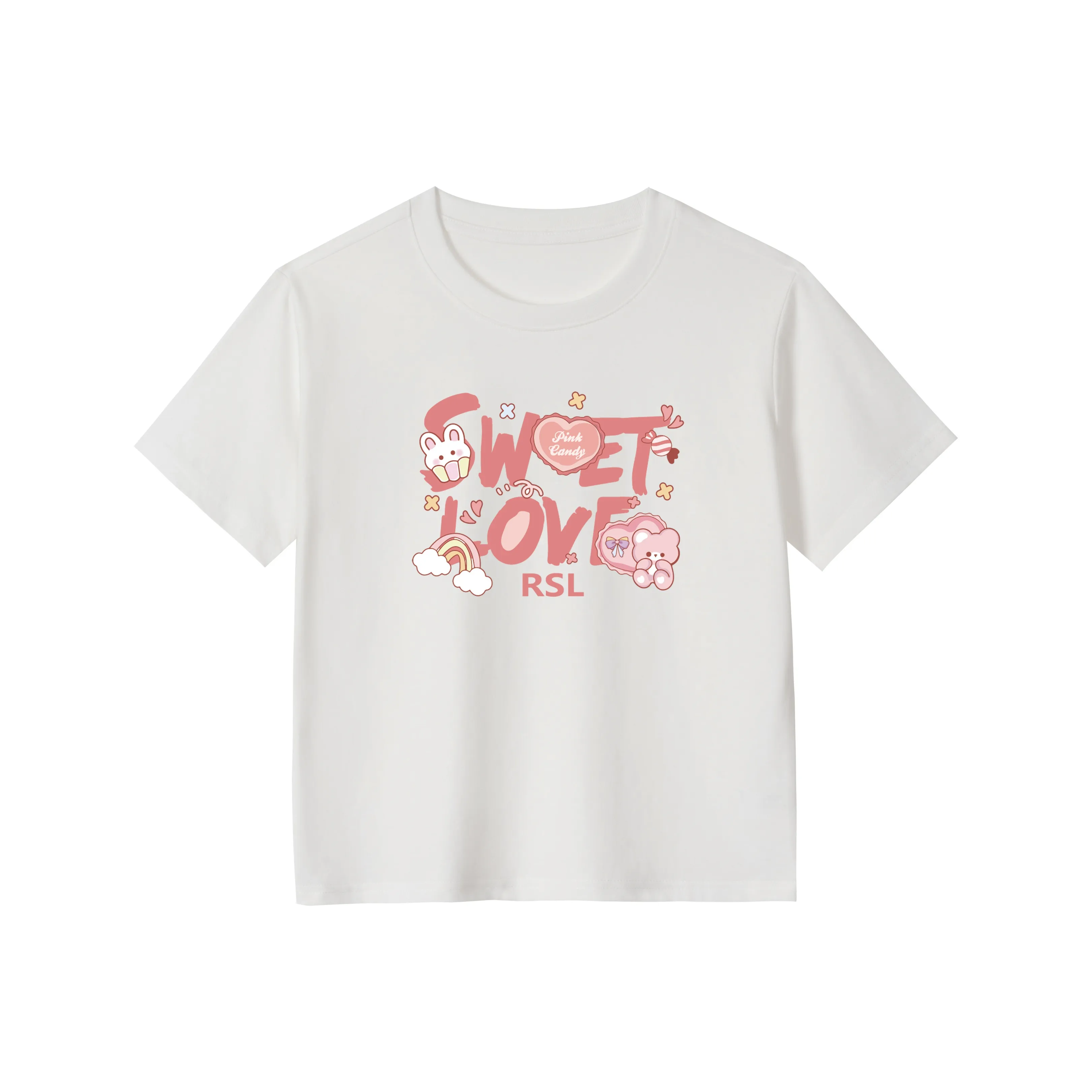 RSL Белый R016 Передняя часть Middle Kids T Рубашки