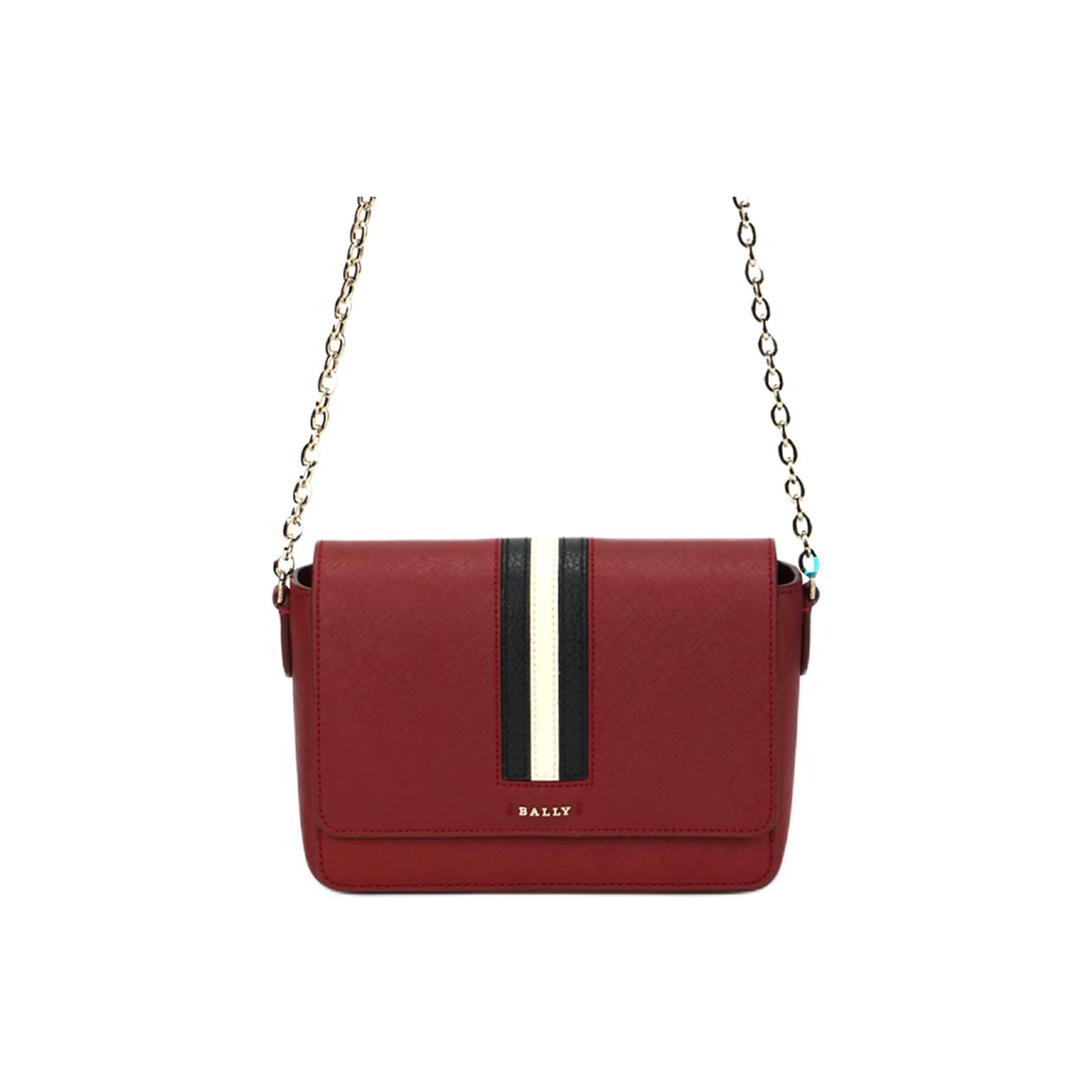 BALLY Cow Leather Messenger Bag Shoulder Bag Crossbody Bag Women's Red