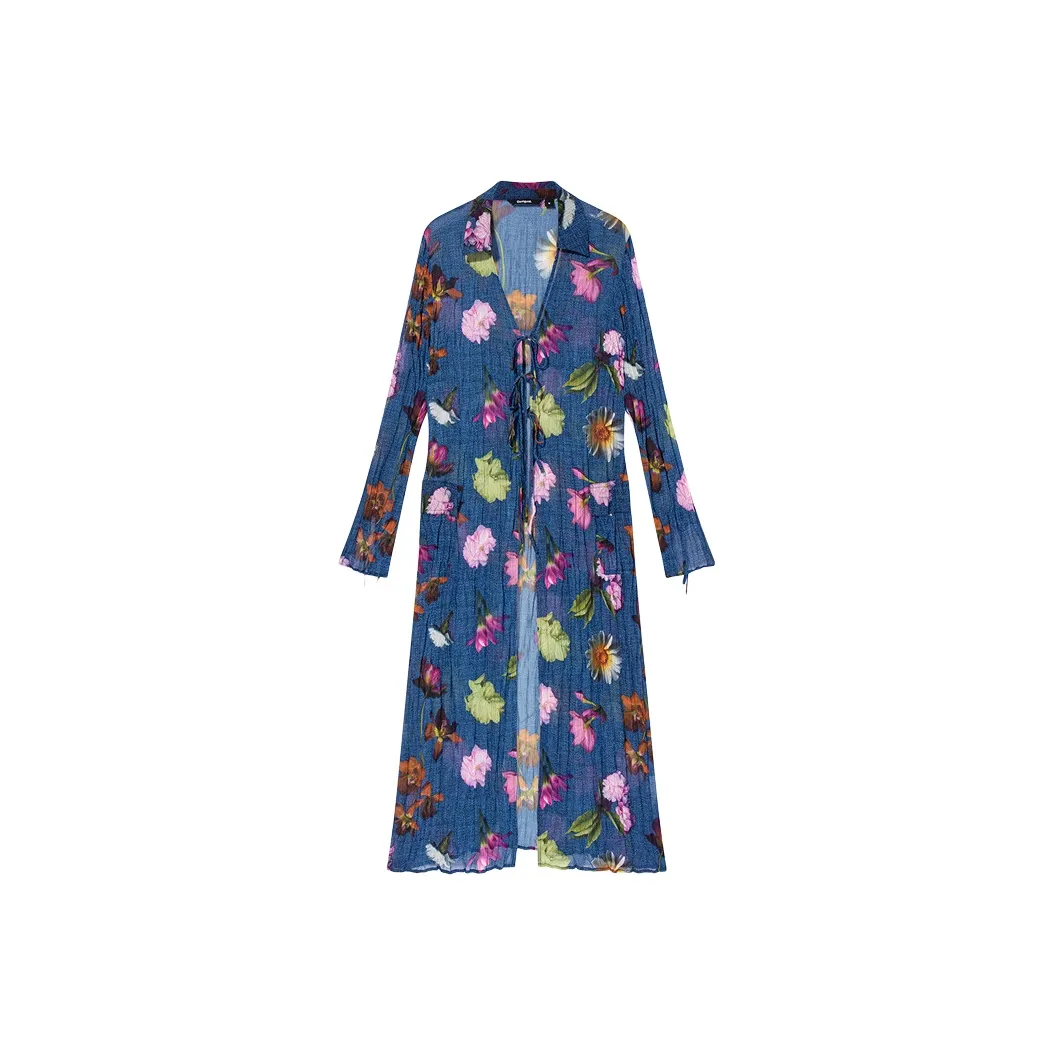 Desigual Синие с принтом женские куртки