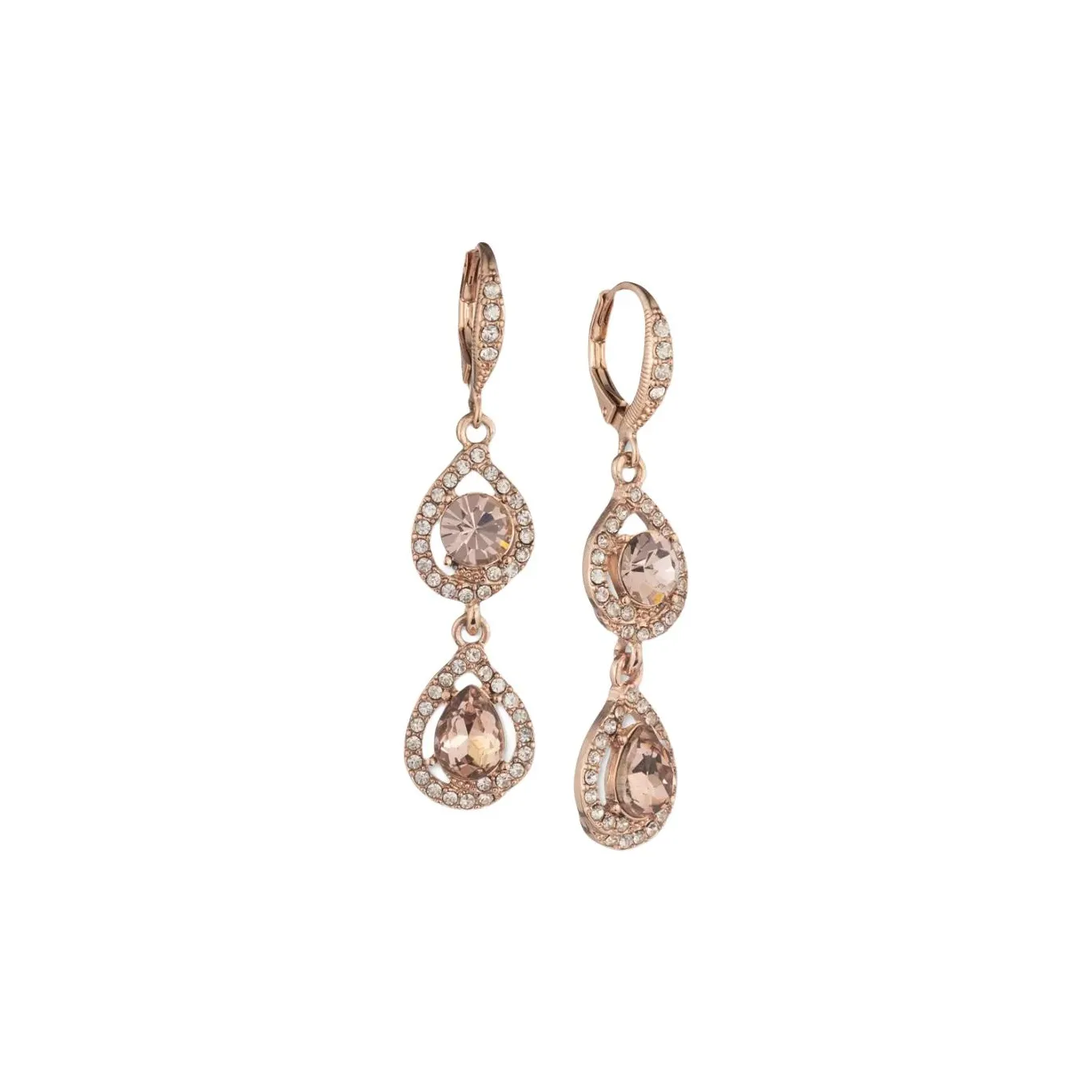 Givenchy Кристалл Металл Стекло Серьги Унисекс Розовое золото