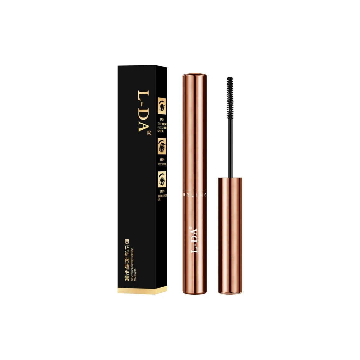 L DA Agile And Dense Mascara Smudge PROOF Насыщенный черный цвет Подкручивающий Ультра Тонкий