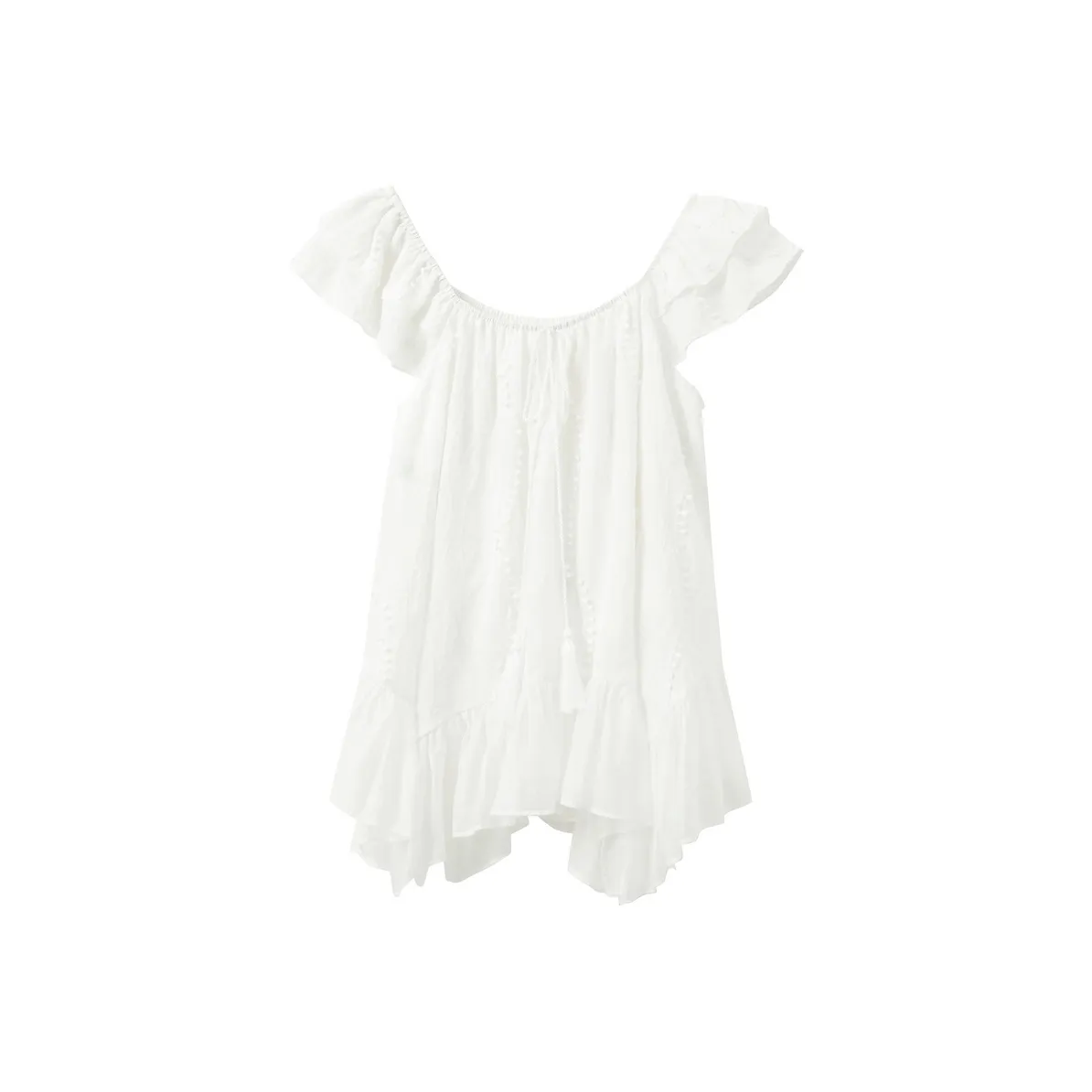 3COLOUR Жемчужно-белый Женские Шифоновые рубашки