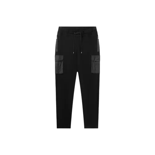 BALR. Чернильно-черные мужские вязаные тренировочные брюки