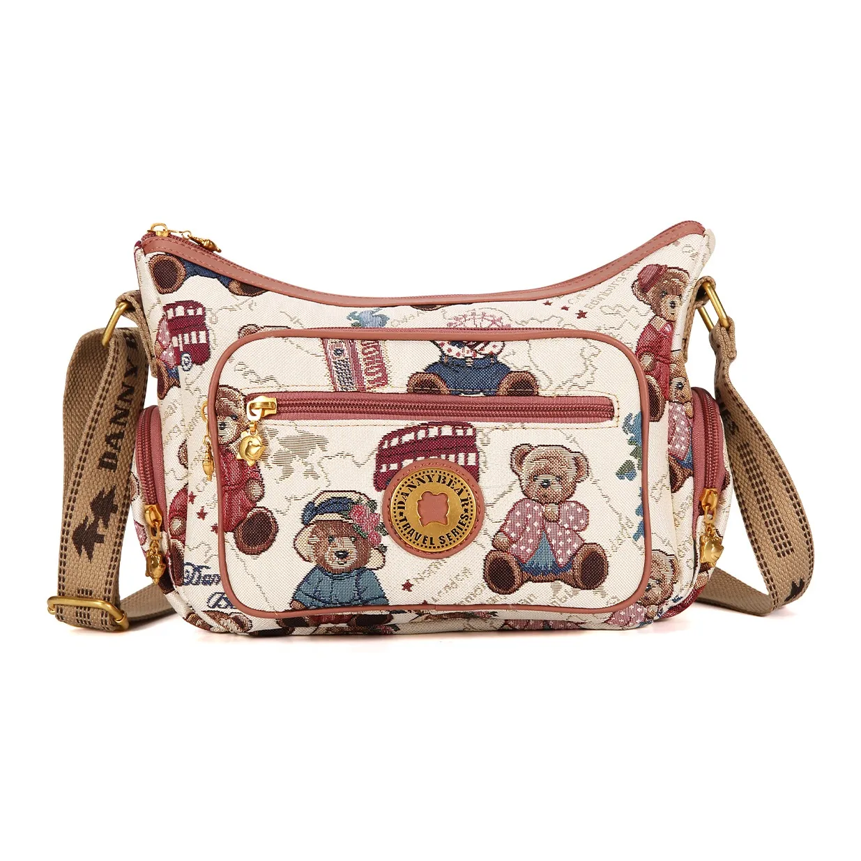 DANNYBEARJEANS Ткань Сумка через плечо Женская Розовая Красная Джентльмен Медвежий Синий