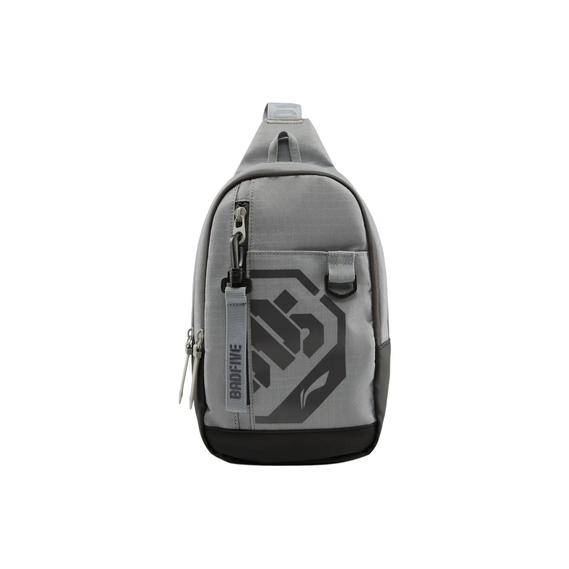 LINING Badfive Полиэстер Одно Плечо Сумка через плечо Sling Сумка Стандартная Унисекс Ультраматовый Серый