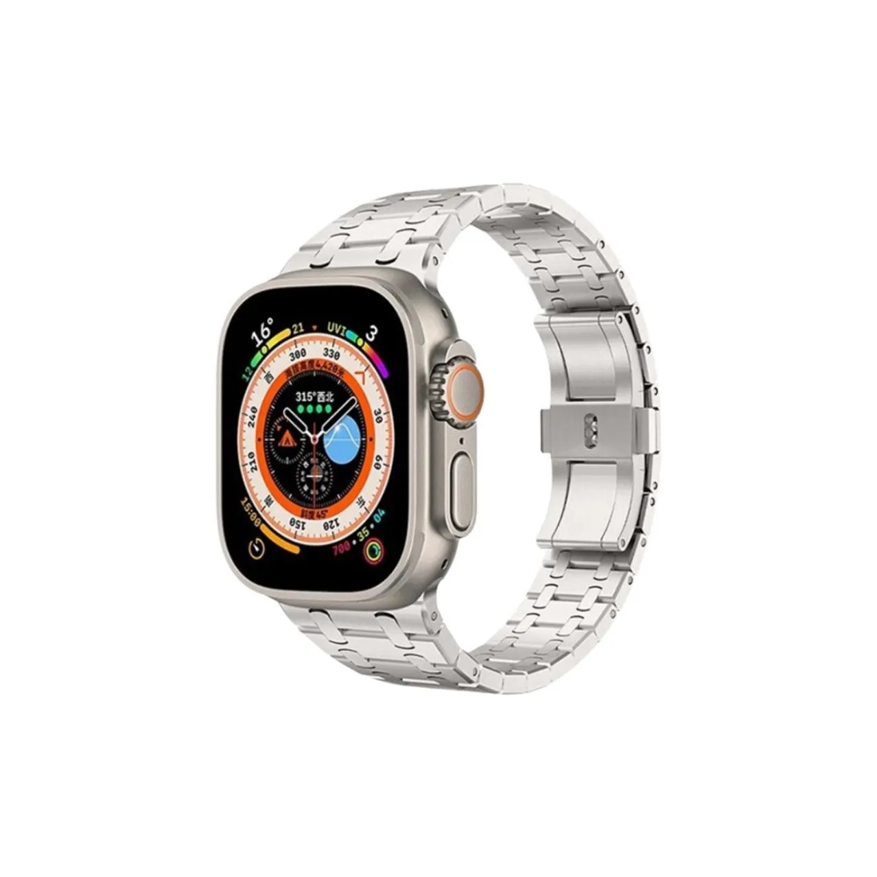 Ремень Wei Xin совместимость с Apple изготовлен из стали совместимость с Apple Watch серии 10 11 9 8 7 SE Ultra 2