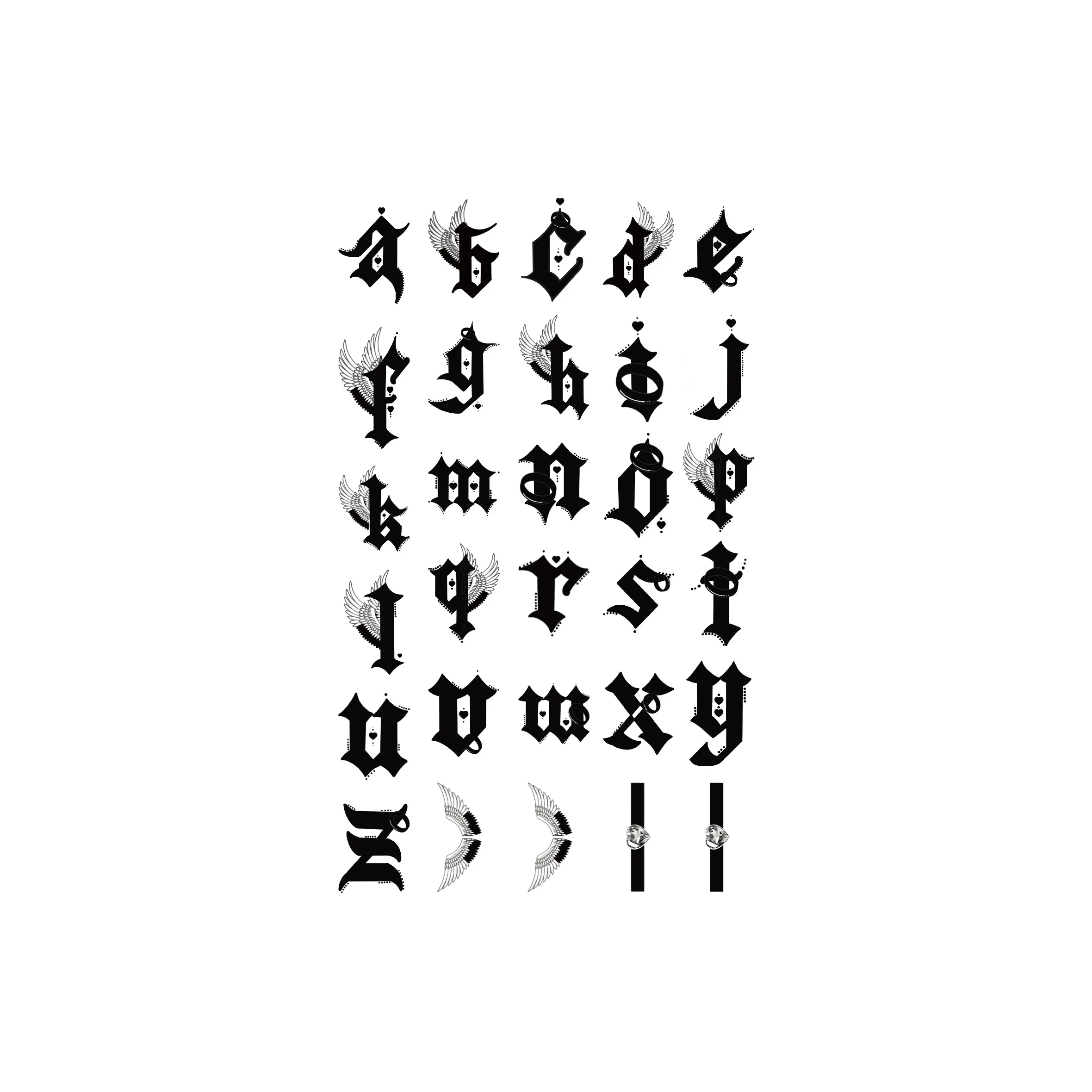 LIEJI Панель OF Любовь Травяной Tattoo Стикер