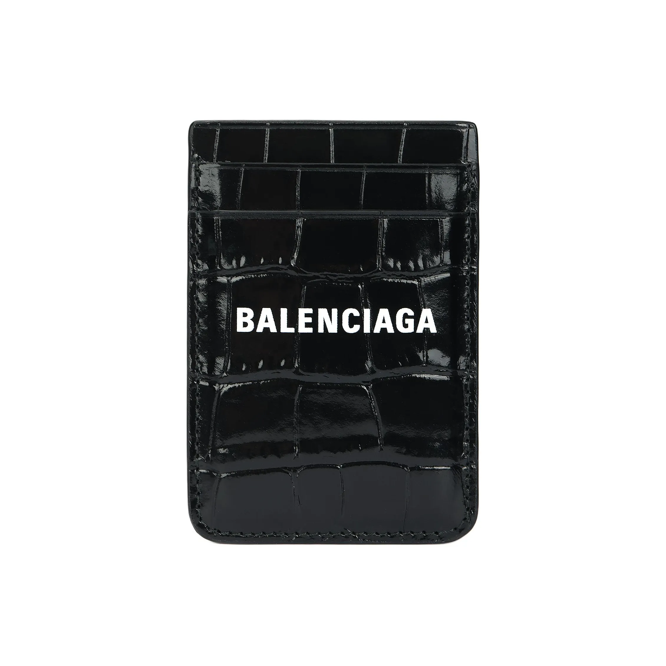 Balenciaga Телячья кожа Держатель для карт Женские Черный