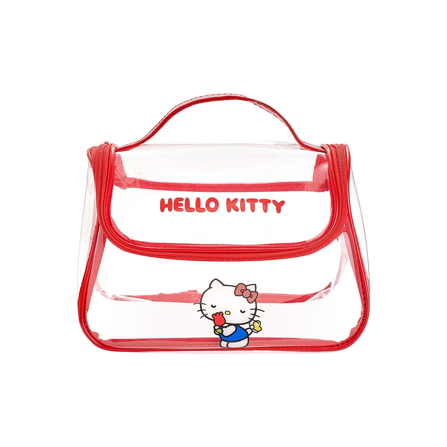 Sanrio Hello Kitty ПВХ косметичка и сумка для хранения женская красная