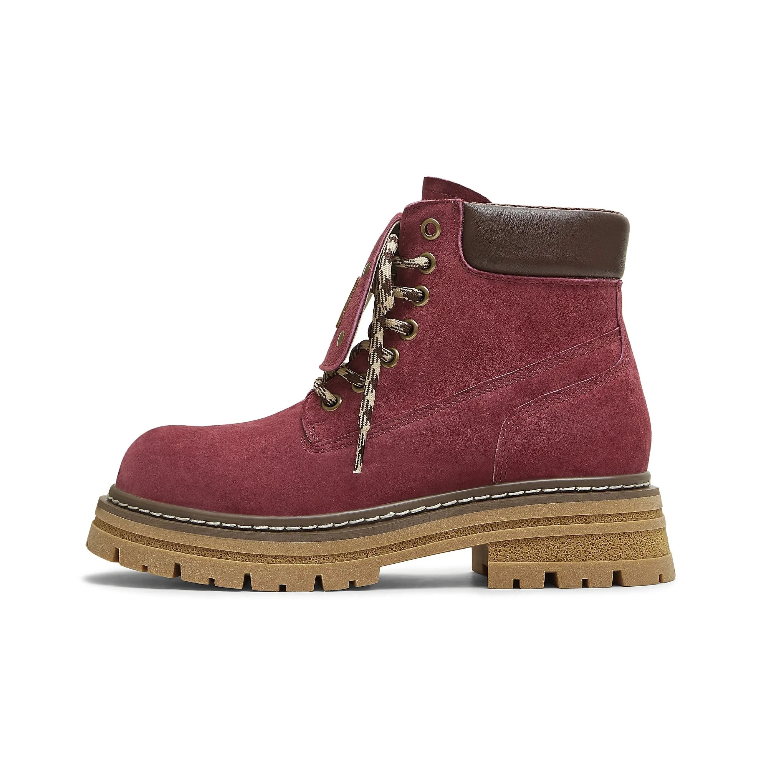 teenmix Классический Желтый Ботинки Мартин Boot 5 см Женские Бордовый