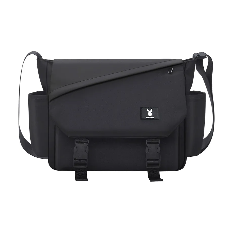 Playboy Oxford Messenger Bag Сумка через плечо Средняя Мужская Черная