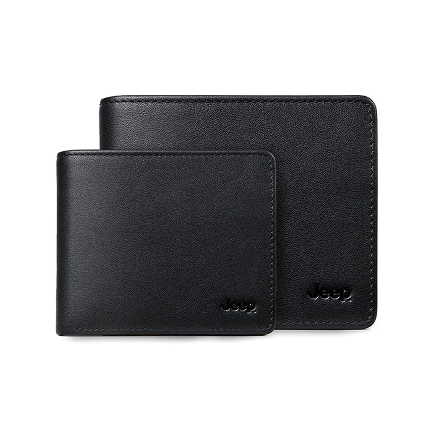JEEP Натуральная кожа Кошелек Мужской Черный