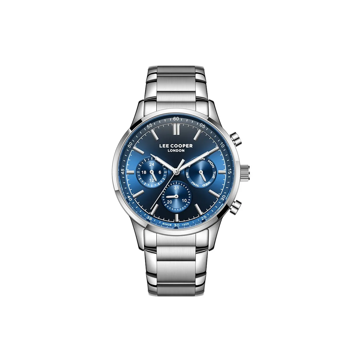 Lee Cooper UK Cool Pack Кварцевый механизм Мужские часы Синий циферблат