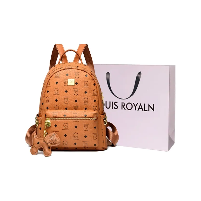 LOUIS ROYALN ПУ (полиуретан) Рюкзак Женские Экрю черный Желтый Розовый