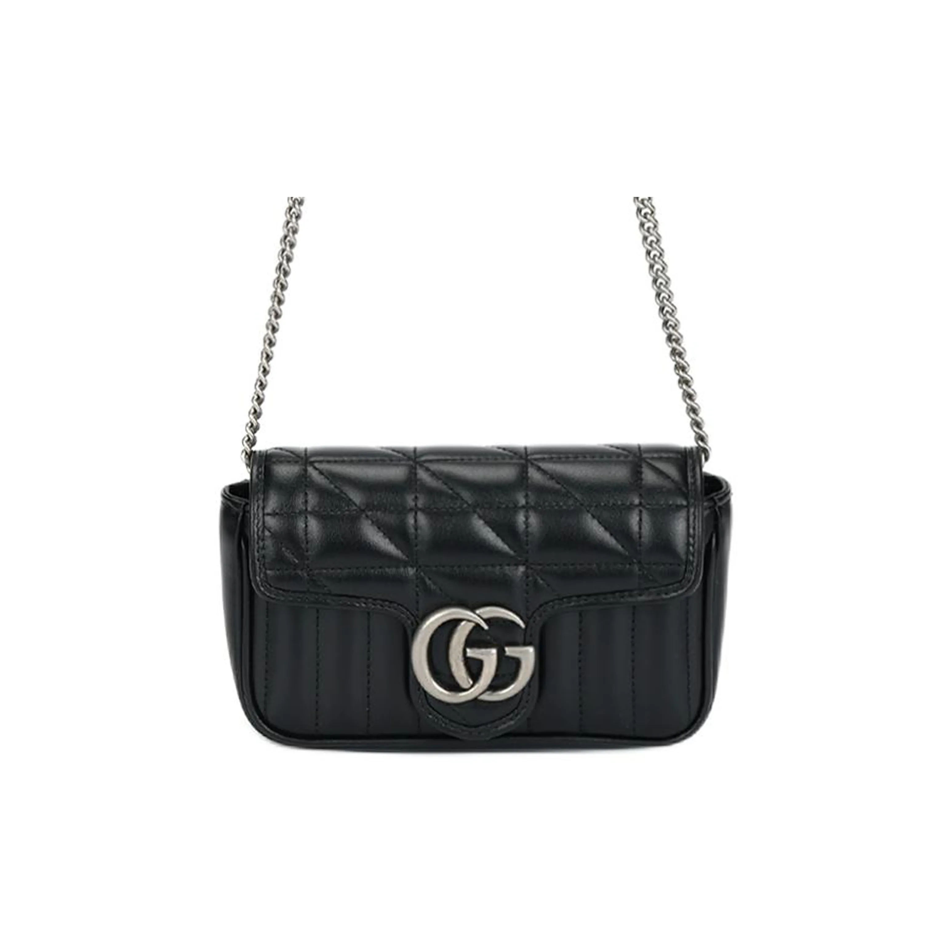 GUCCI GG Marmont Quilted Leather Shoulder Bag, Crossbody Bag Extra Mini Women's Black
