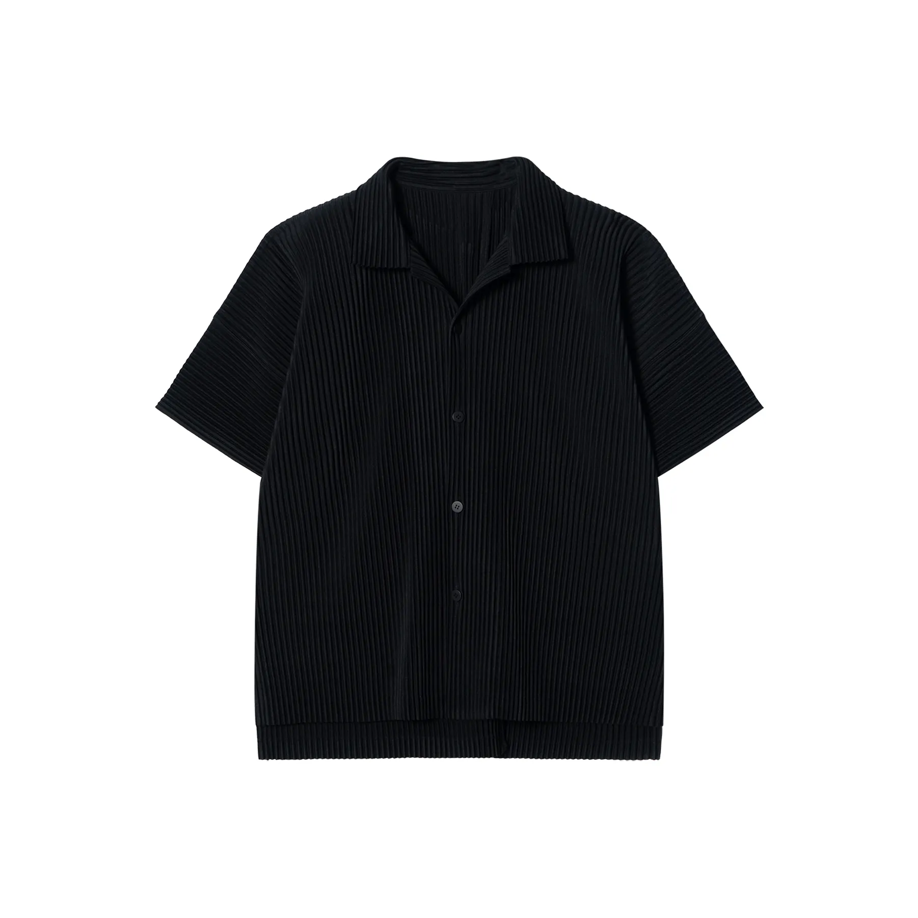 Homme Plissé Issey Miyake SS25 Рубашка Мужская Черная