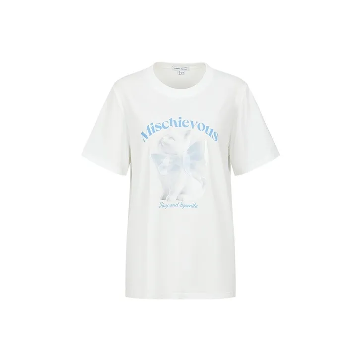 URBAN REVIVO Fun Cute Pet Design T-рубашка Женская