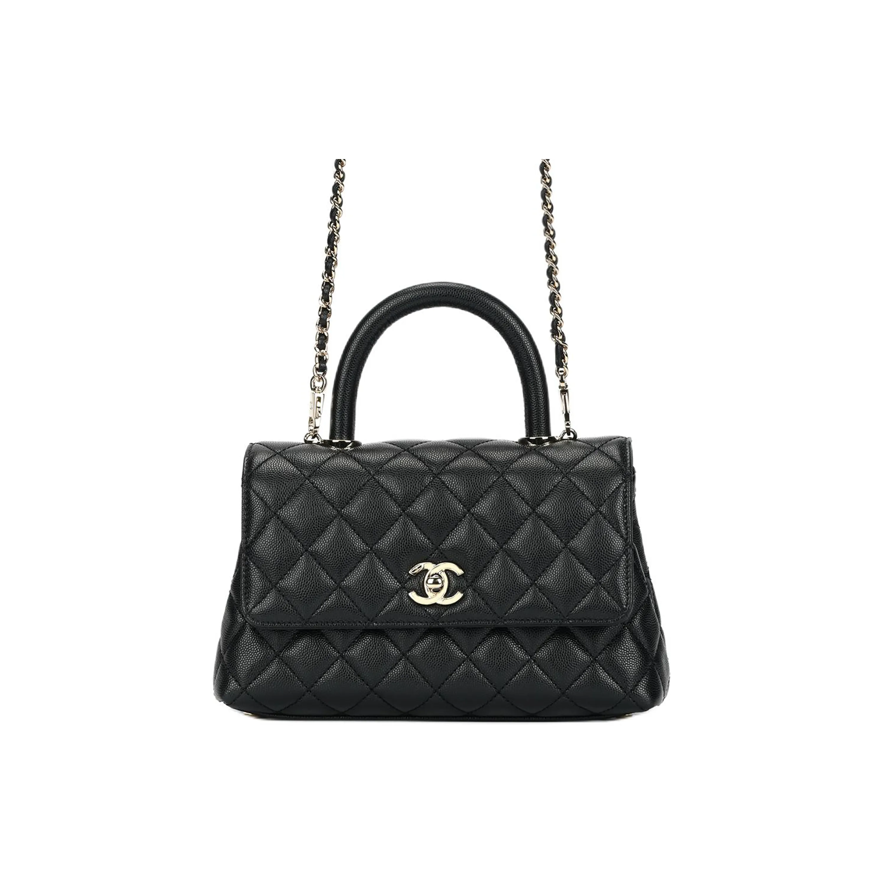 CHANEL Small Coco Handbag Black A92990