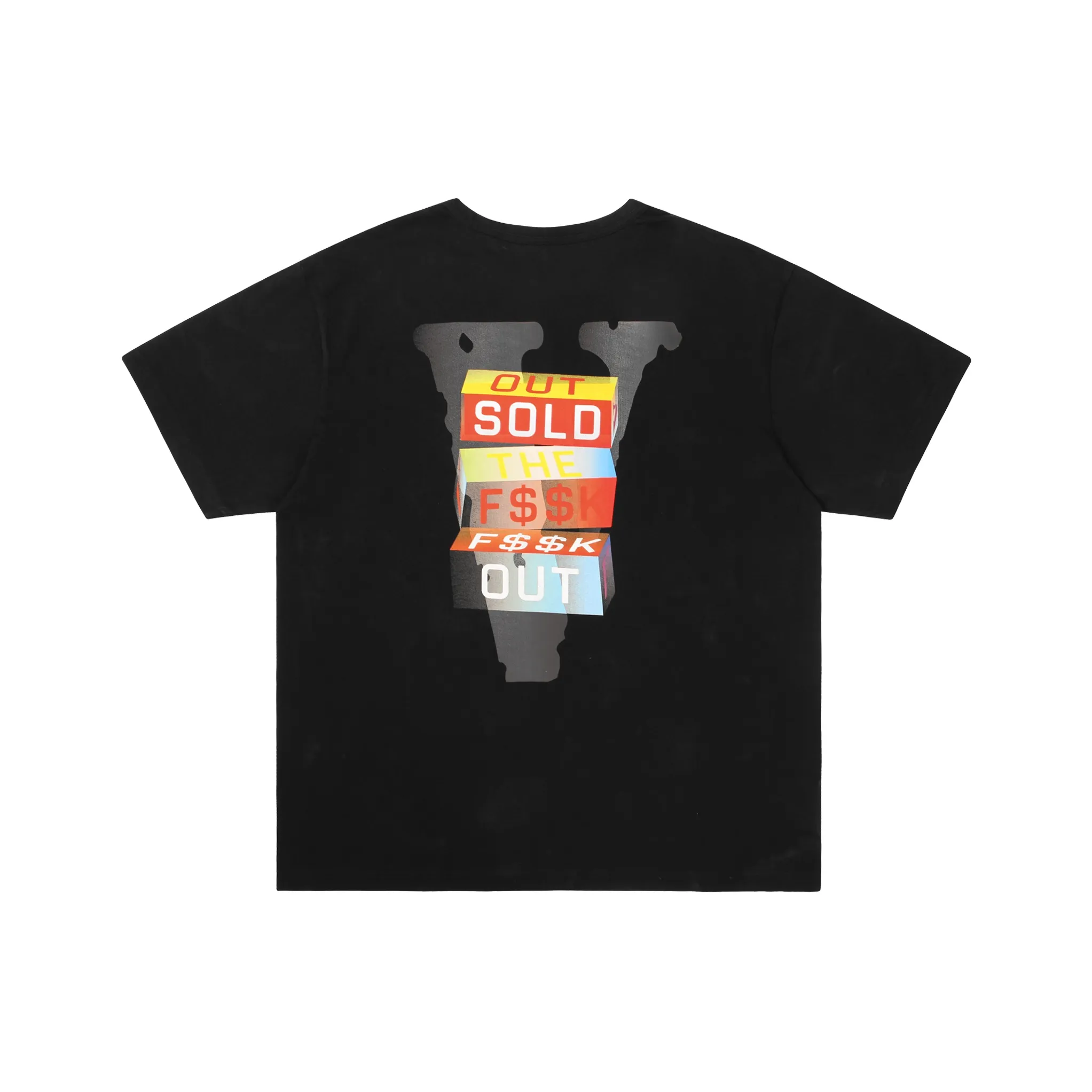 VLONE Черная многоцветная унисекс футболка