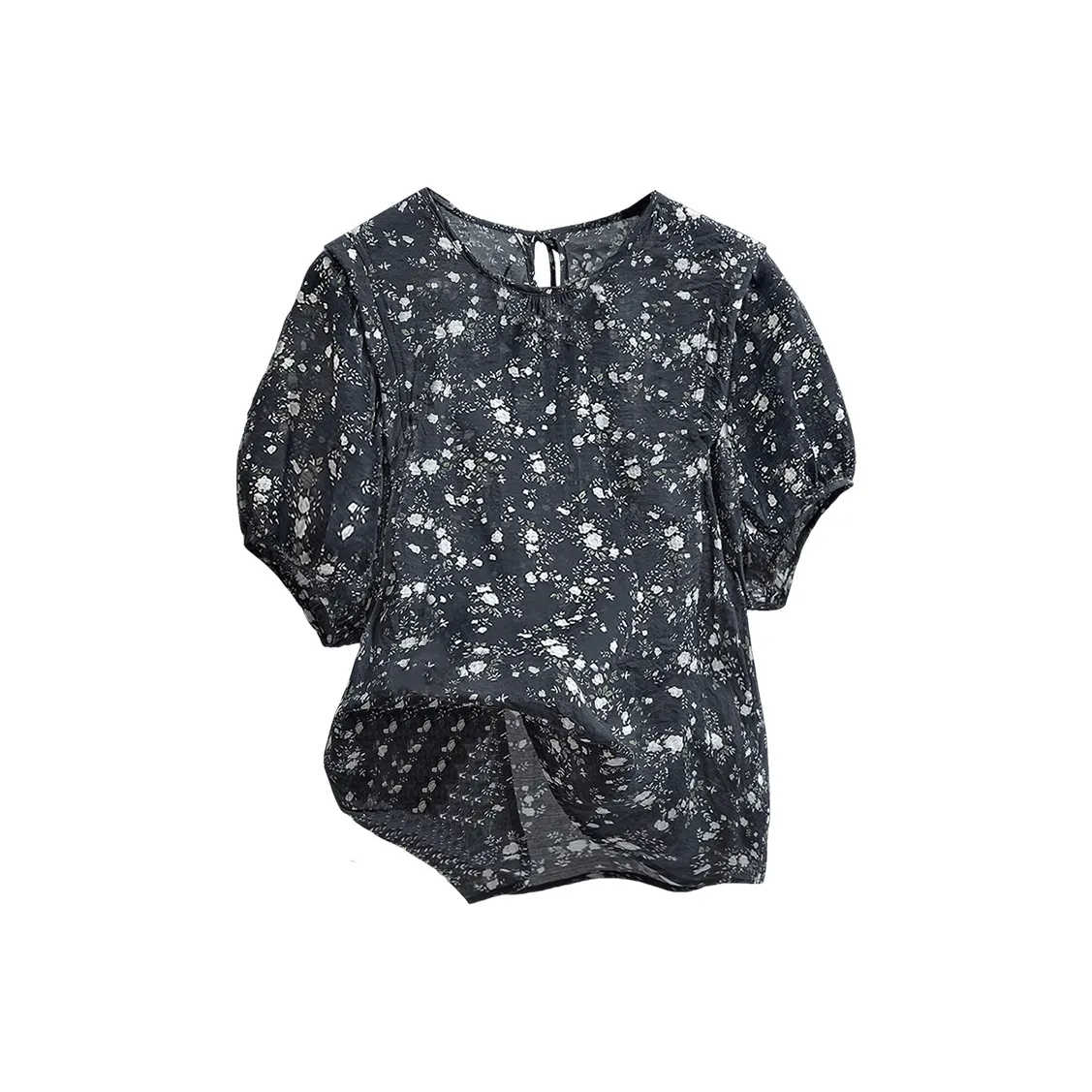 Cypress House Черная с белой цветочной Женская рубашка
