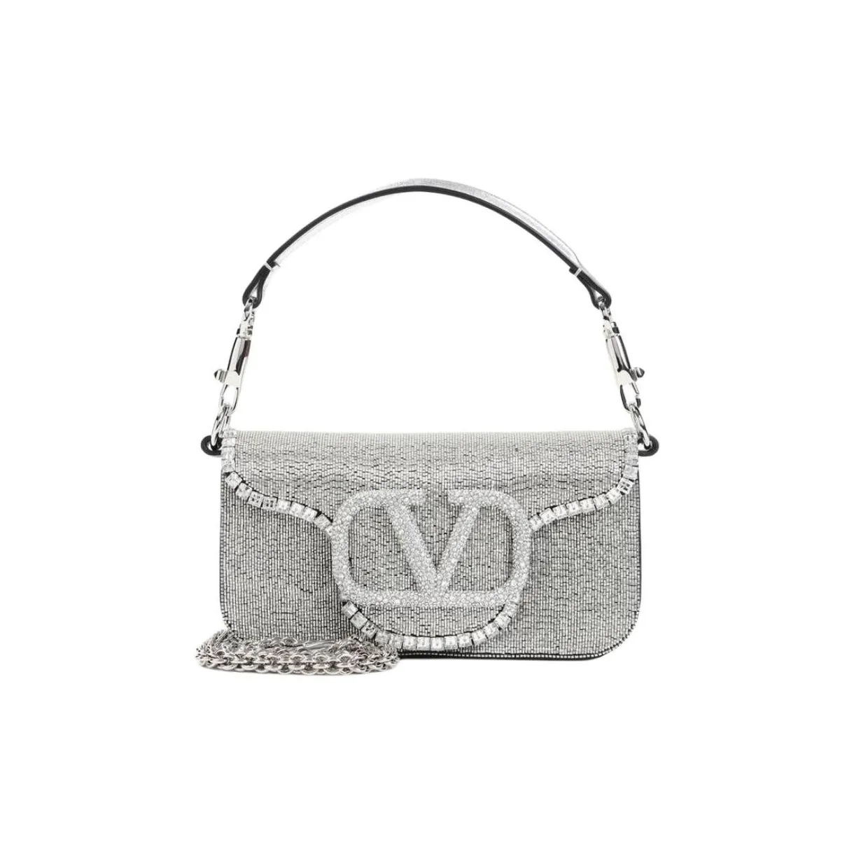 Valentino Leather Handbag Women's Silver