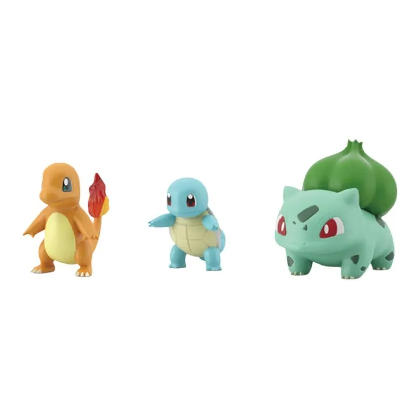 BANDAI Чармандер Сквиртл Бульбасаур Покемон World Готовые модели