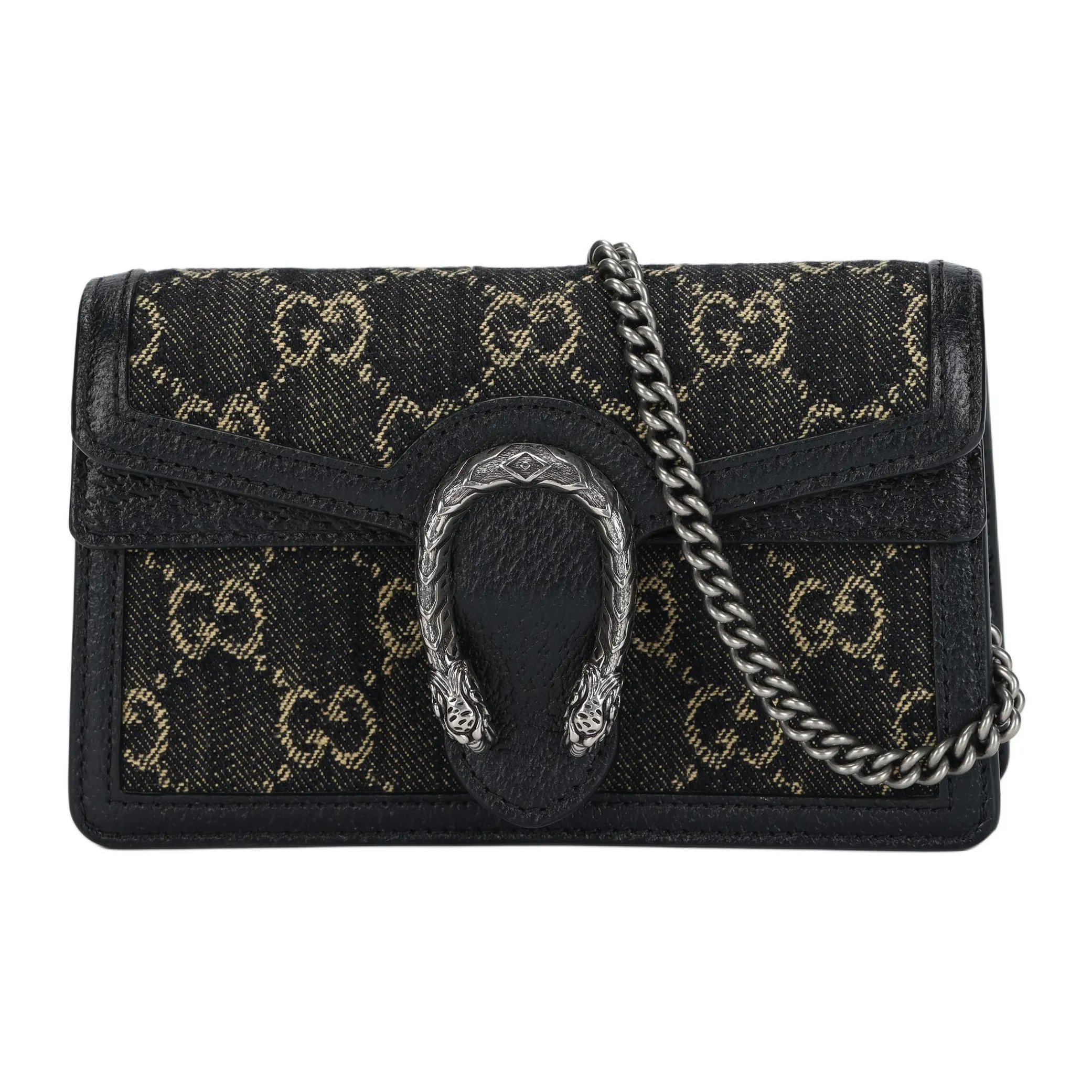GUCCI Women's Dionysus GG Super Mini Shoulder Bag Black