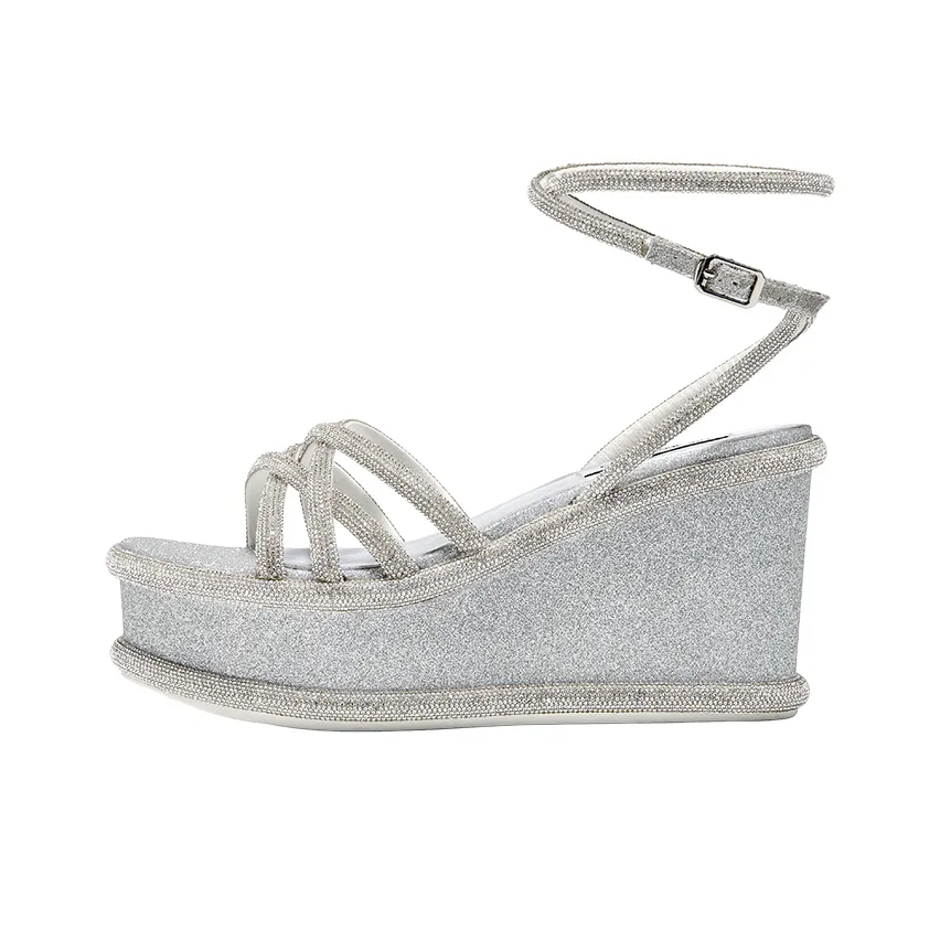 SHOESZOOO One Ремень Сандалии 9,5 см Женские Позолоченные Secret Серебряный