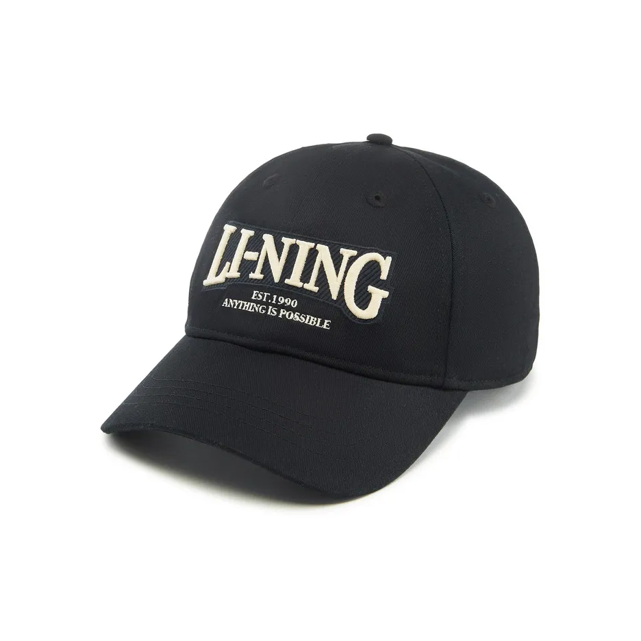 LINING Sports Life Collection Хлопковые кепки унисекс черные