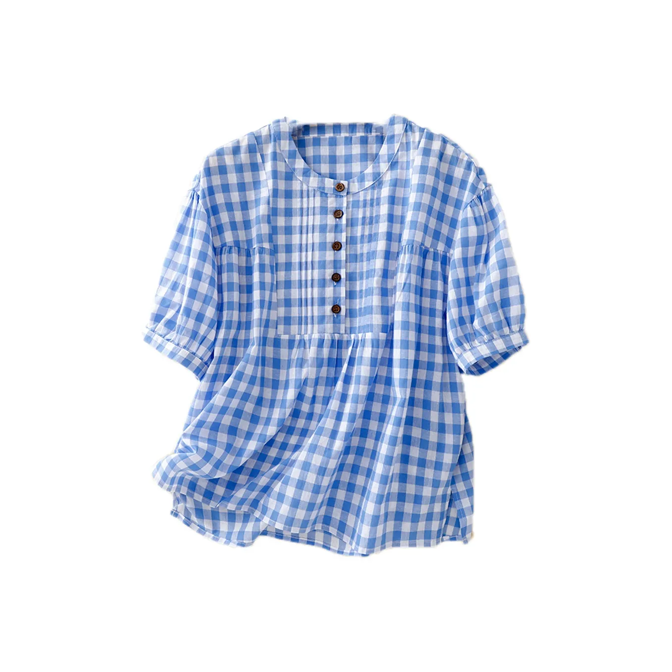 Ning Cai Yuer Женские Рубашки Ледяной Синий