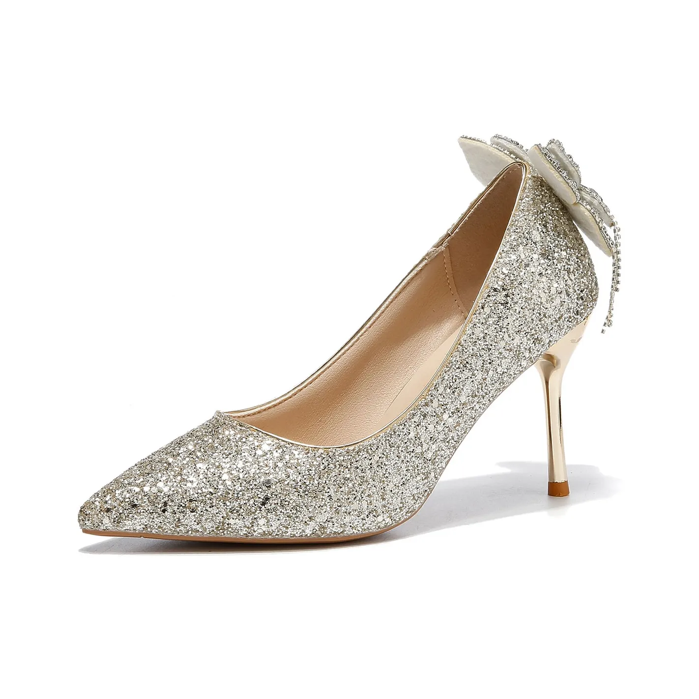 Little Red Man Высокие каблуки Женские Шампанское