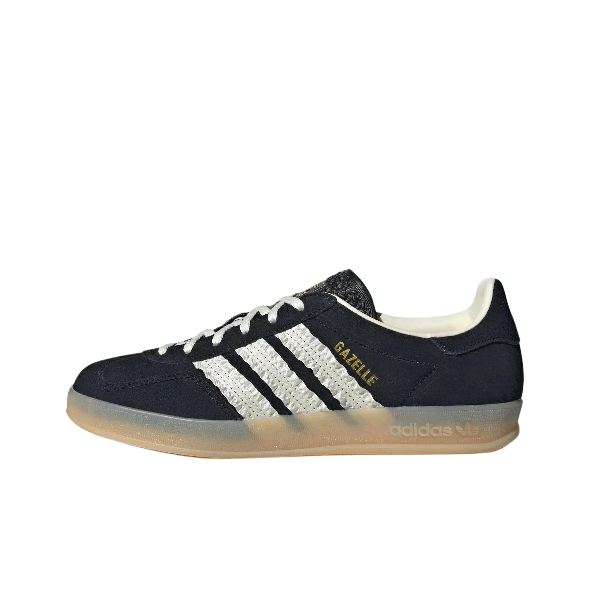 Adidas Originals GAZELLE INDOOR Устойчивые к истиранию Низкие Кроссовки для скейтбординга Женские Черные