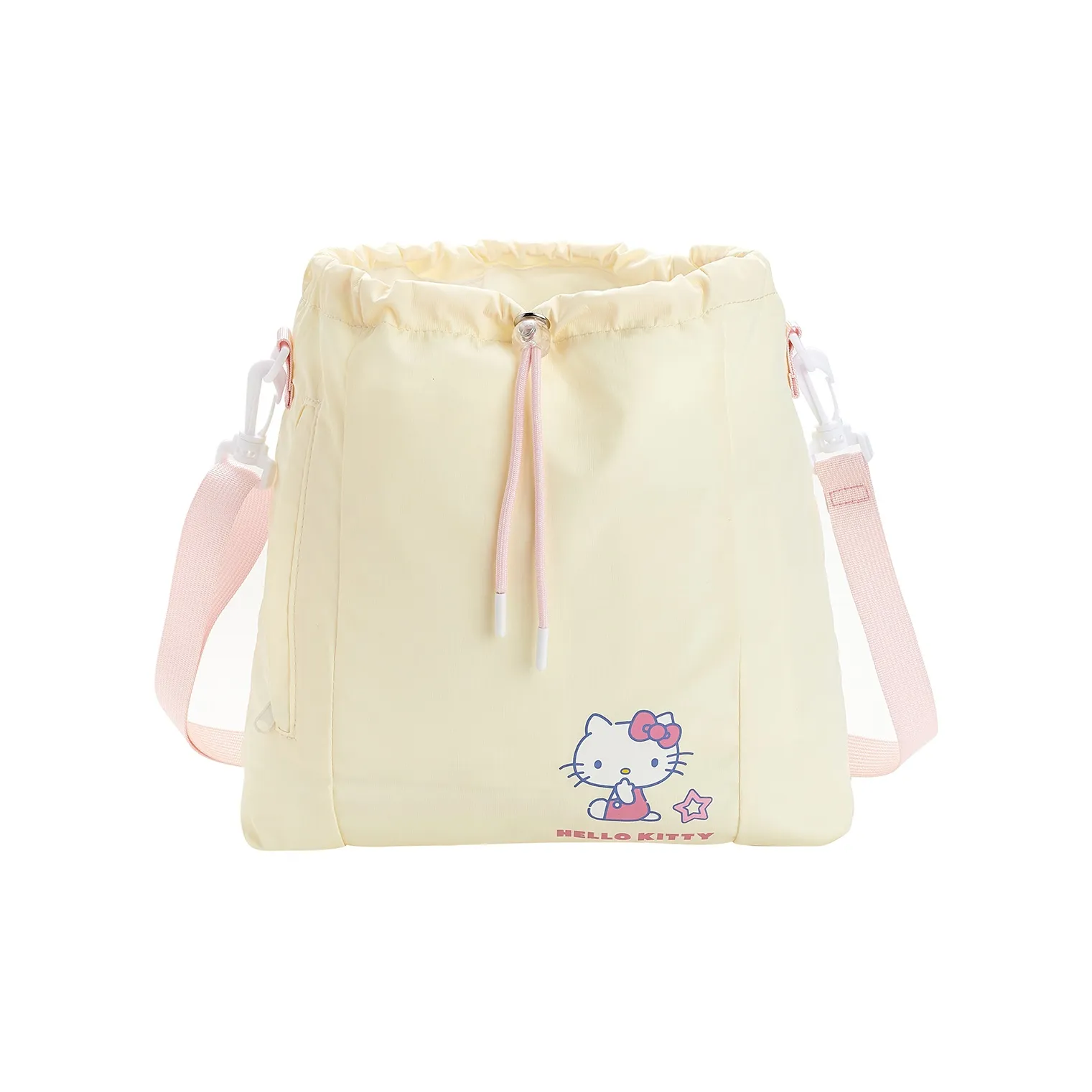 Sanrio Hello Kitty Nylon Crossbody Bag Women's Beige Yellow Санрио Hello Kitty Нейлоновая сумка через плечо женская бежево-желтая