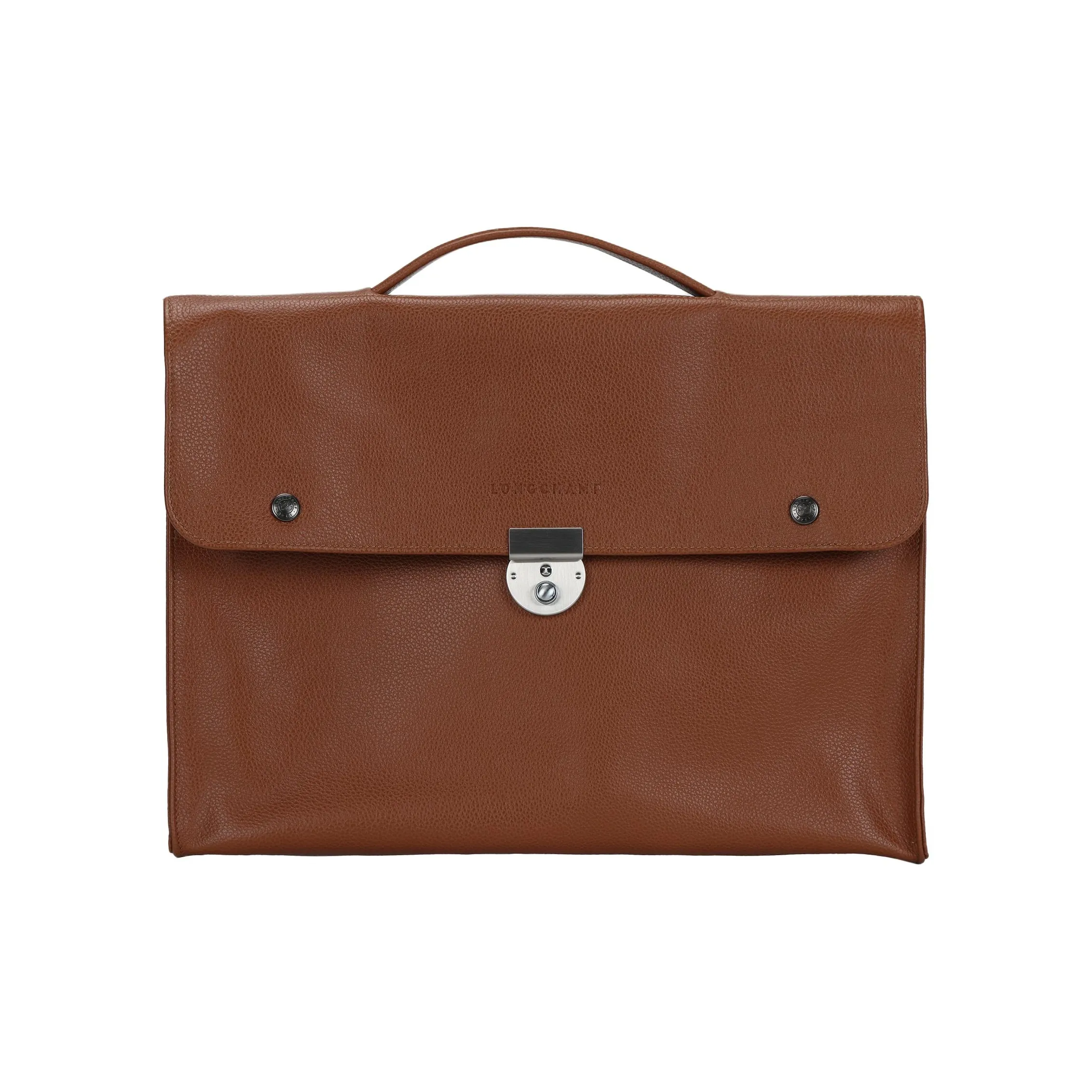 LONGCHAMP Cow Leather Briefcase, Handbag Trumpets Unisex Honey