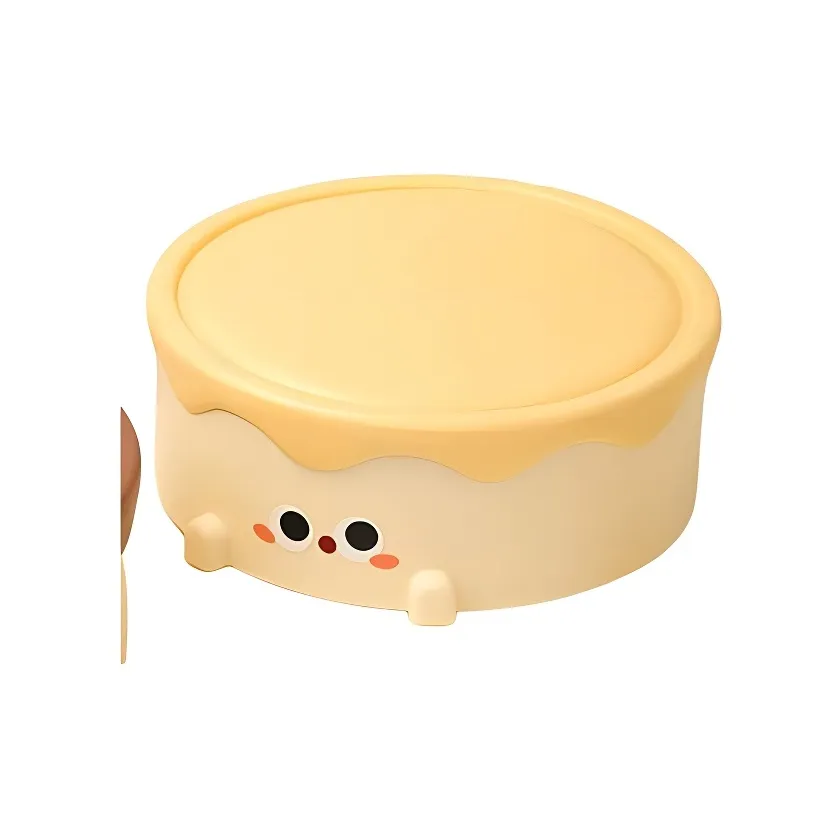 Suiyiie Milk Cute Торт Makeup Mirror с Ювелирные украшения Хранение Круглый Makeup Mirror For Touch Вверх На столе