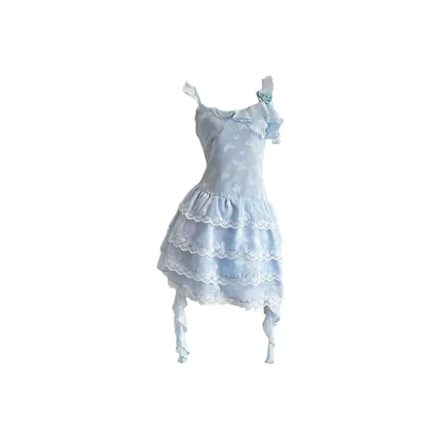 TIBINB Светло-синий Женские Слиплатья