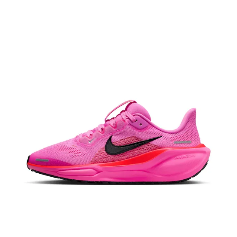 Nike Pegasus 41 Устойчивый к истиранию Низкий Топ Детские Беговые Кроссовки Фиолетовый Розовый Подростки