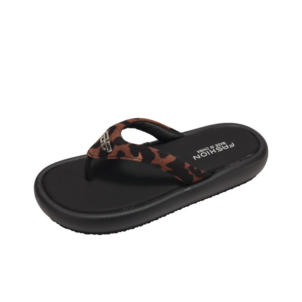 TAFN Устойчивые к истиранию Шлепанцы Женские с леопардовым принтом