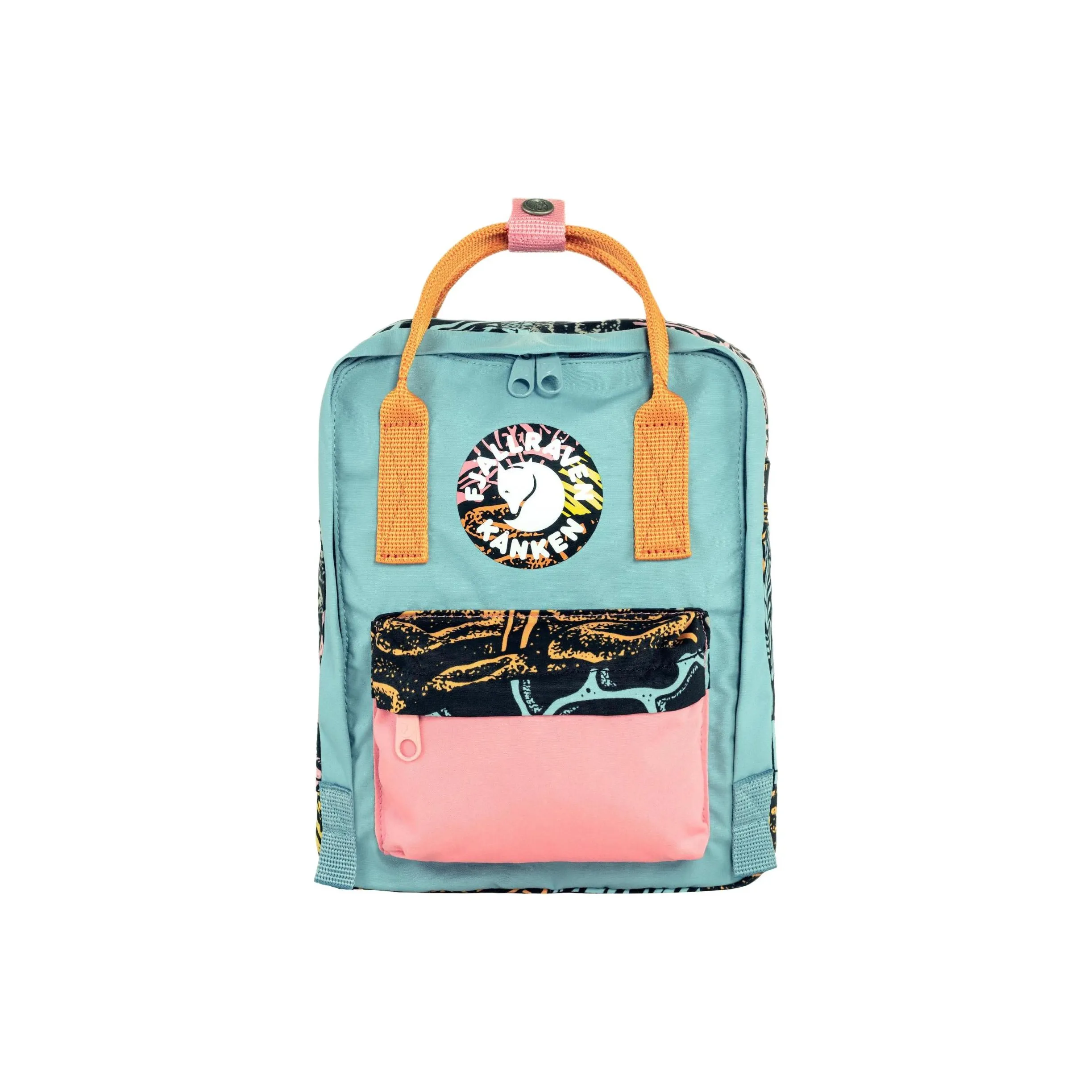 Fjallraven 7L Outdoor Backpack Сумка Переработанный полиэстер Циан Оранжевый Унисекс