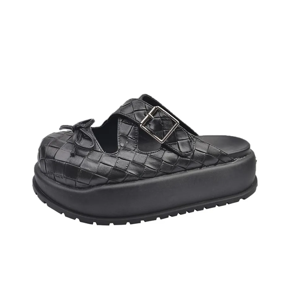 Xingdiman Износостойкие Домашние тапочки Женские Вязаные Тканевые Черные