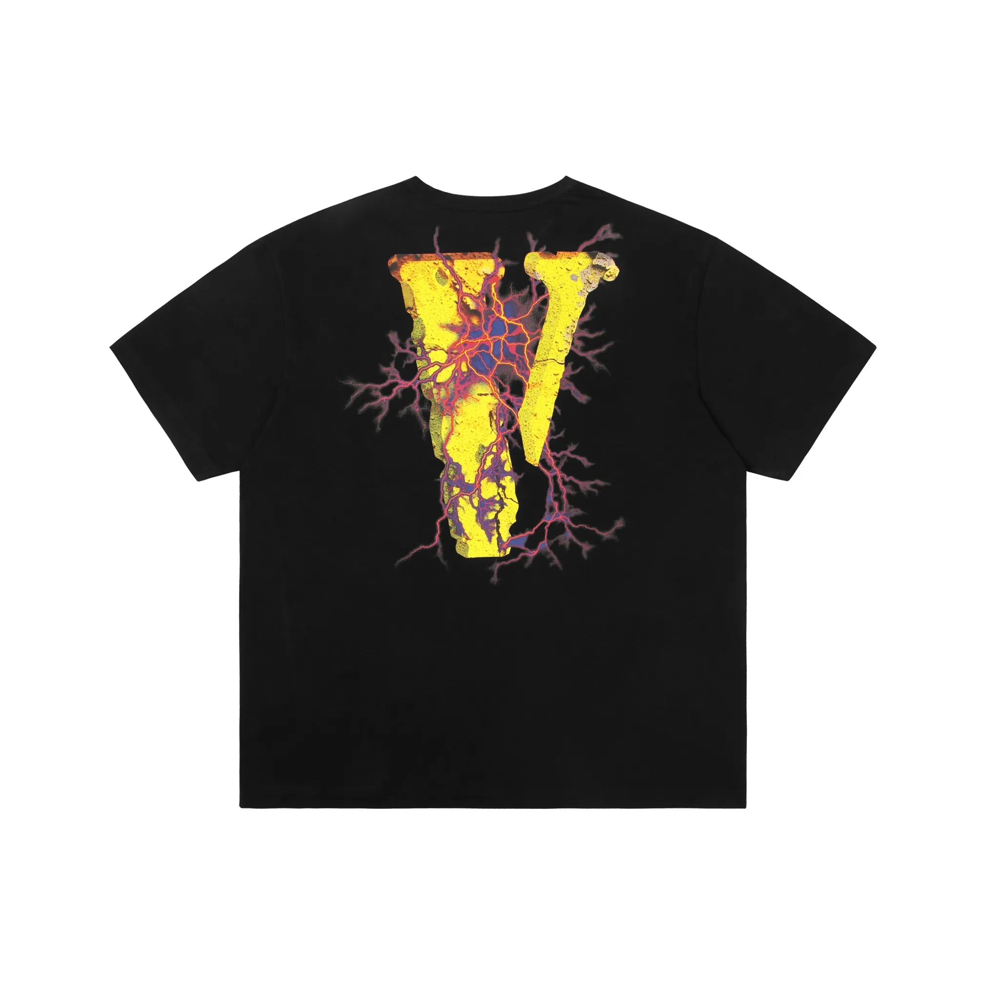 VLONE Черно-желтая унисекс футболка