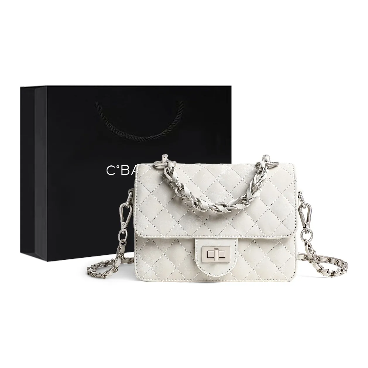 C°BANNER Коровья кожа Сумка Сумка через плечо Сумка через плечо Стандартная Женская Китайский стиль Белый