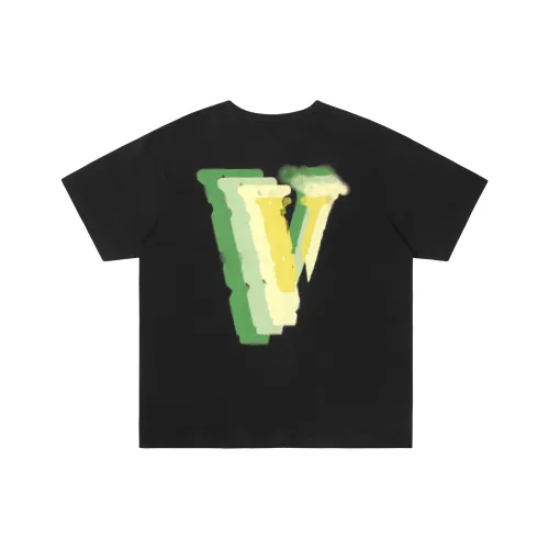 VLONE Big Logo Series Черно-зеленая унисекс футболка