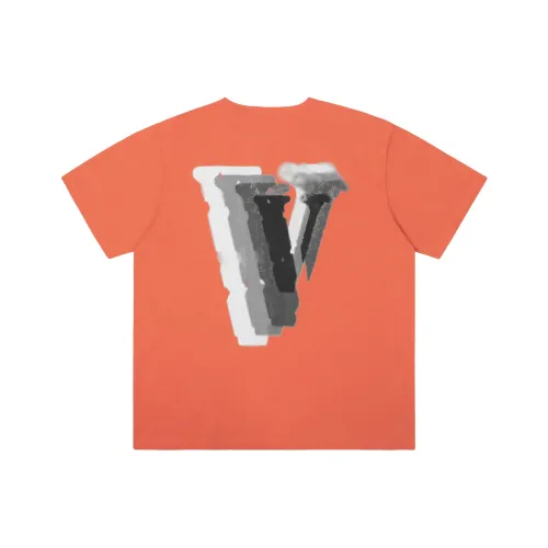 VLONE Big Logo Series Оранжево-черные Унисекс Футболки