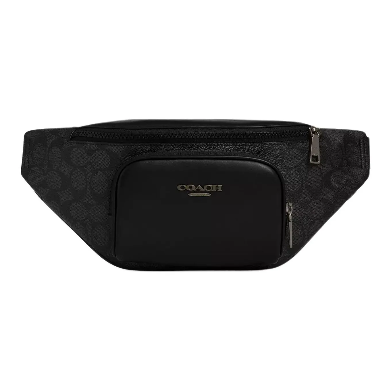 COACH Racer Телячья кожа Бананка Большой Мужской Черный